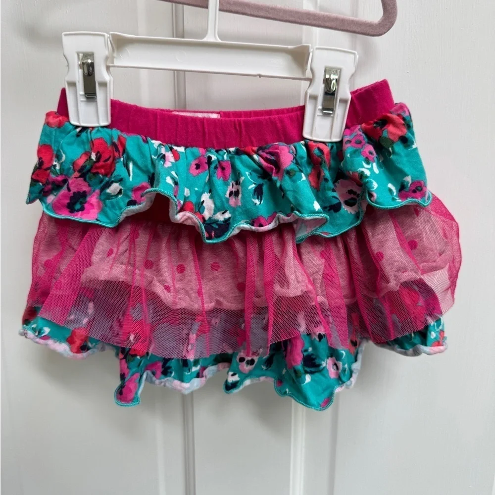 The Children’s Place 2T Girls Colorful Floral Skirt with Ruffles & Tulle